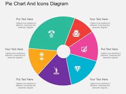 Six Staged Pie Chart And Icons Diagram Powerpoint Template