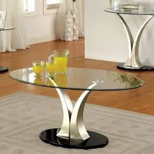 Stainless Steel Round Glass Top Center