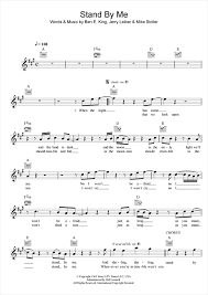 ben e king stand by me sheet