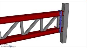 flat pratt truss support to shs column