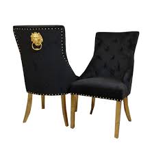 Gold Dining Chair With Lion Knocker