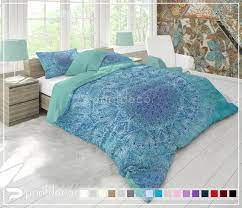 Mandala Bedding Set Boho Aqua Blue