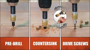 how to countersink screws the