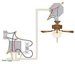 4 wires ceiling fan wiring one two