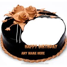 happy birthday chocolate cake with name