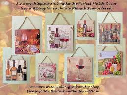 Wine Wall Decor Wooden Provence Kitchen