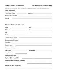 Real Estate Client Information Sheet Template Real Estate Forms
