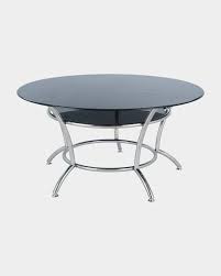 Circular Design Glass Top Dining Table