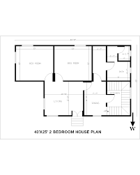 40 x25 2 bedroom house plan west