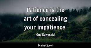 Guy Kawasaki - Patience is the art of concealing your...