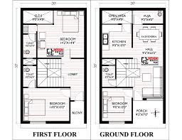 20 35 North Facing Duplex House Plan