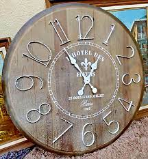 Clock Vintage Wall Clock Large Wooden