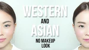 makeup no makeup look western vs asian