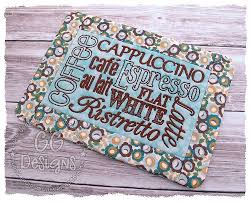 coffee mug rug in the hoop gg designs