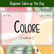 colore colour daily italian words
