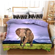3d elephant bedding set queen size wild