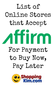 With affirm you can get your order right away and split your purchase into multiple payments to pay back over time. Online Stores That Accept Affirm To Buy Now Pay Later Shopping Kim