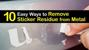 remove sticker residue from metal