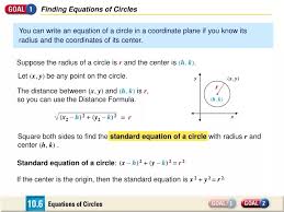 Ppt Finding Equations Of Circles