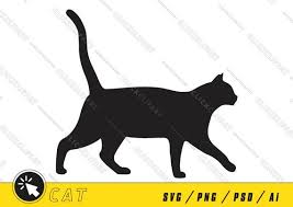 Cat Silhouette Svg Pet Png Vector Art