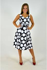black and white polka dot dress the