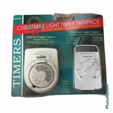 Christmas Light Timer Twinpack Outdoor And Indoor Timer New White Ebay