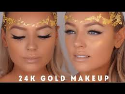 24k gold leaf makeup you
