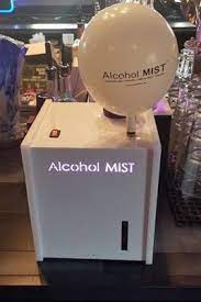 Proponents of vaporized alcohol systems state that the vapors contained in a 1 liter serving bottle or glass sphere are 100% alcohol and are less than or equivalent to 1/60 th of a normal sized shot of alcohol. Alcohol Mist Balloon Shots Now Available In Bay View Bar