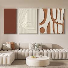 3 Pieces Japandi Abstract 3d Geometric
