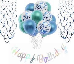 You'll need an invitation to get the party started, and that's our gift to you. Blue Sliver Birthday Party Decoration Kit Happy Birthday Banner Metallic Confetti Latex Balloons And Spiral Tassel For Boys Girls Men Women 1st 10th 16th 18th 21st 30th 50th Birthday Party Supplies Balloons Toys