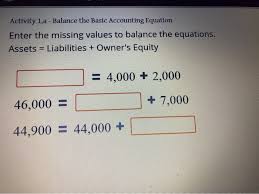 Balance The Basic Accounting Equation