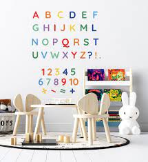 Alphabet Wall Decal Numbers Letters