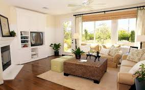 living room in beige color