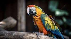 colourful parrot is sitting on a branch