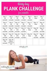52 Best 30 Day Plank Challenge Images 30 Day Plank
