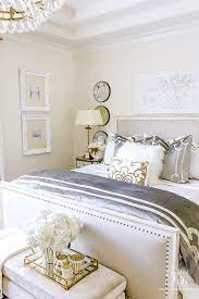 luxurious silver and gold fall bedroom