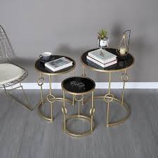 End Table Glass Top Side Table Metal