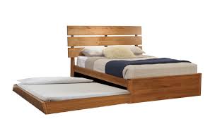 queen platform bed with twin trundle