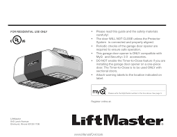 liftmaster 8550w 8550w owners manual