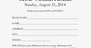 The Candlewick View Mud Volleyball Sign Up Sheet