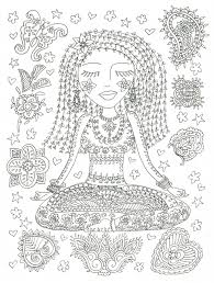 Sitting yoga pose mandala coloring pages. Yoga Girl Coloring Page Kidspressmagazine Com