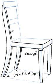 how to draw a chair in the correct