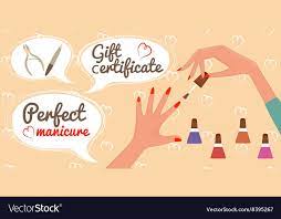 gift certificate perfect manicure nail
