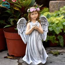 Cute Angel Statue Wing Girl Figurine