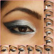 eye makeup tutorial silver smokey eyes
