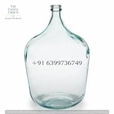 Blue Modern Glass Bottle Big Vase Size