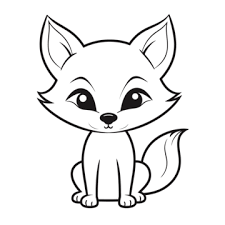 cute fox outline png transpa images