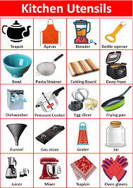 list of 100 kitchen utensils names
