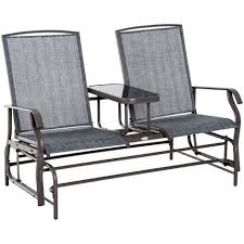outsunny metal double swing chair