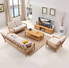 solid teak wood contemporary sofas in